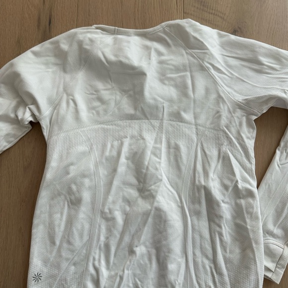 Athleta Kids Classic White Long Sleeve Tee - Picture 2 of 2